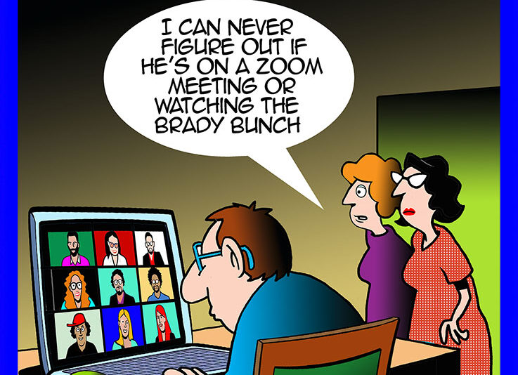 Zoom meetings cartoon