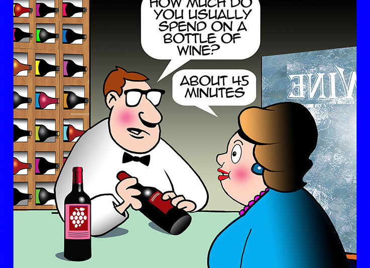 Wine sales cartoon