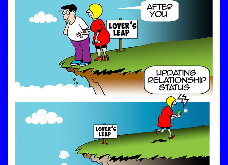 Lover's leap cartoon