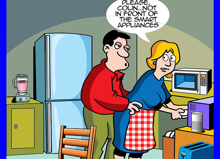 Smart appliances cartoon