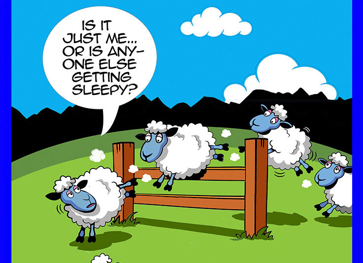 Sheep jumping cartoon