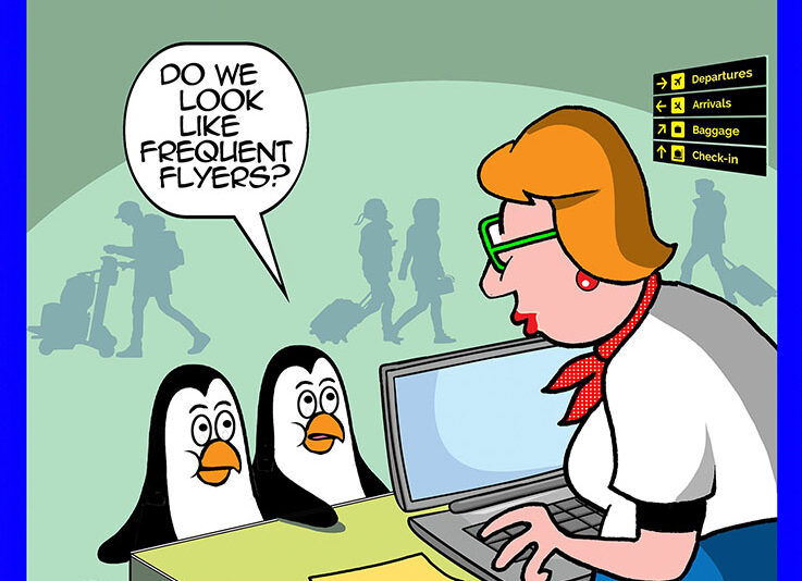 Frequent flyer points cartoon