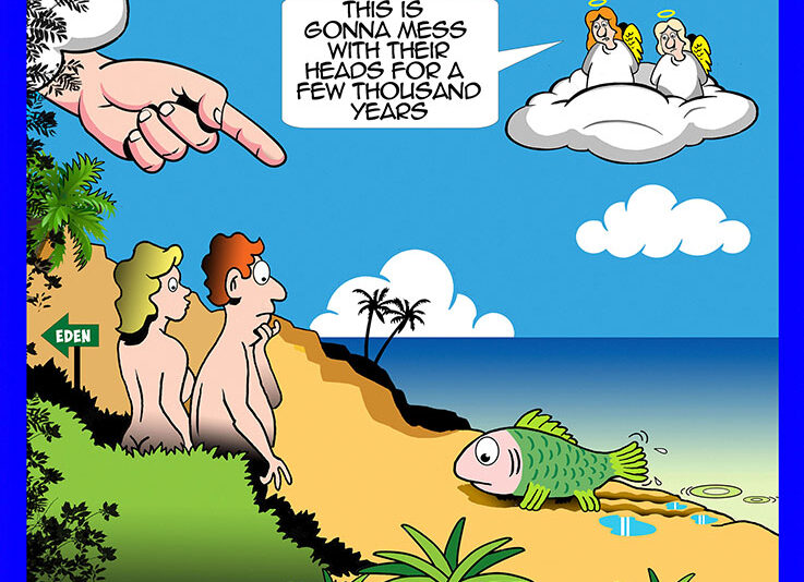 Evolution vs creation cartoon