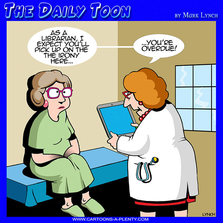 Period overdue, cartoon