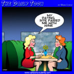 Wine pairing cartoon