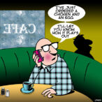 Chicken and egg cartoon