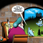 Unread messages cartoon