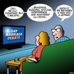 Gay marriage debate cartoon