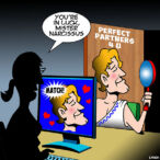 Self absorbed cartoon