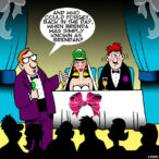 Toasting the bride cartoon