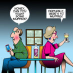 A toast! Cartoon