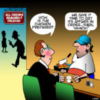 Chicken shop cartoon