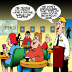 Smart phone cartoon