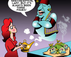 Genie in a bottle cartoon