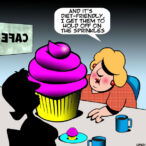 woman dieting cartoon
