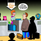 Airline extras cartoon