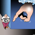 Hand of God cartoon