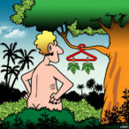 Adam and Eve cartoon