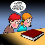 Googling cartoon