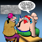 Tattoo parlour cartoon