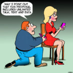 Unlimited text and data cartoon