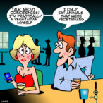 Vegetarians cartoon