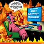 Trading app cartoon