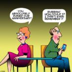 Wedding anniversary cartoon