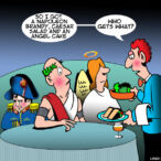 Caesar salad cartoon