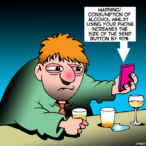 Warning sign cartoon