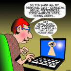 Computer hacking cartoon