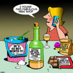 Wine shop cartoon
