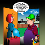 Giving birth cartoon