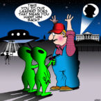 Alien invasion cartoon