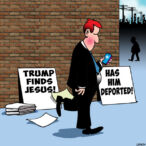 Trump and Jesus cartoon