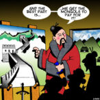 Trump's wall cartoon