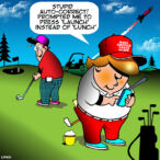 Donald Trump playing golf