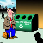 recycling bin cartoon