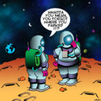 Lost astronauts cartoon