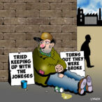 Begging cartoon