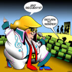 Trump as Elvis cartoon