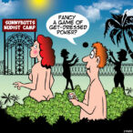 Nudist club cartoon
