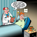 Dying pot plant cartoon