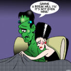 Bride of Frankenstein cartoon