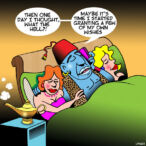 Genie in a bottle cartoon