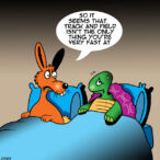 Tortise and hare cartoon