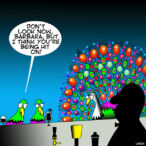 Getting hit on cartoon
