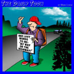 Hitch hiker cartoon