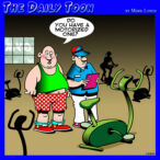 Exercise bike cartoon