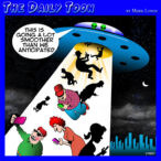 Staring at phones cartoon